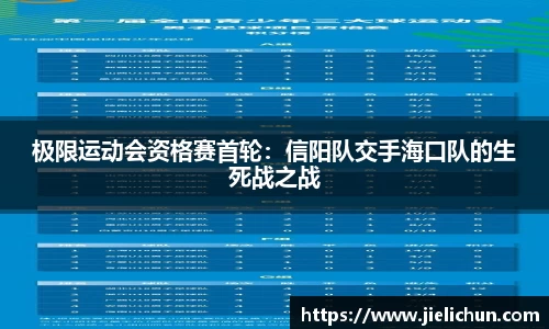 极限运动会资格赛首轮：信阳队交手海口队的生死战之战